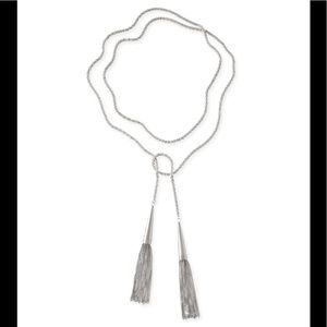 Kendra Scott Phara Tassel Necklace in Silver